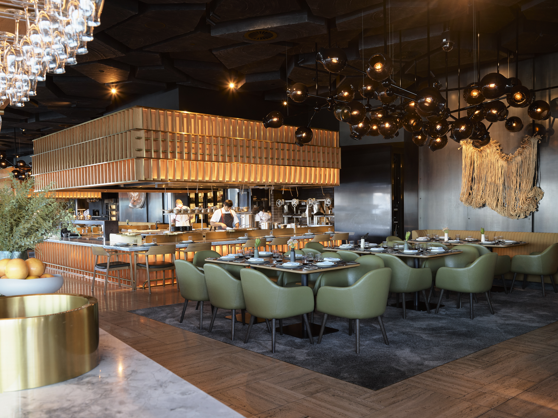 Woodcut restaurant dining
